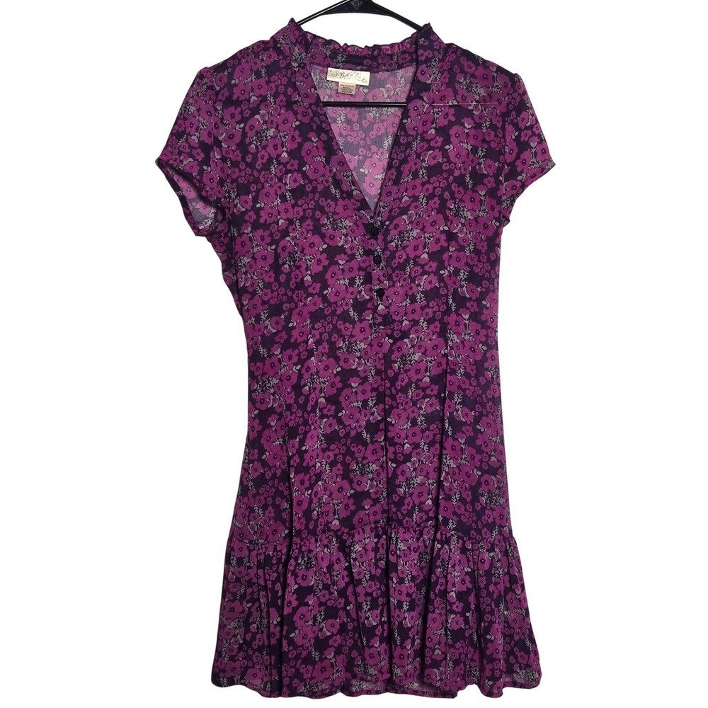 Belle du Jour Floral Mini Dress Medium Sheer Cottage Whimsigoth Fairy Boho